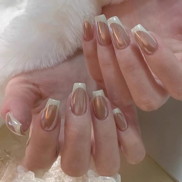 Handmade press on nail (pink)